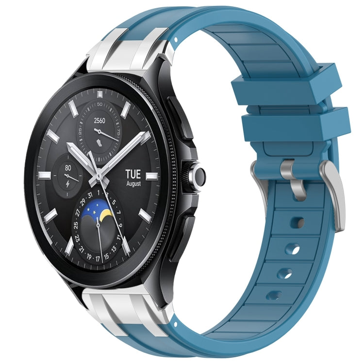 For Xiaomi Watch 2 Pro 22mm Quick Release Silver Buckle Royal Silicone Watch Band(Sea Blue) - free shipping - PMC TechLife - Order now!