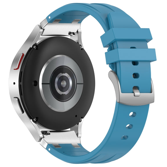 For Xiaomi Watch S1 Active 22mm Quick Release Silver Buckle Royal Silicone Watch Band(Sea Blue)