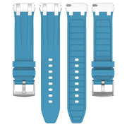 For Xiaomi Watch S1 Active 22mm Quick Release Silver Buckle Royal Silicone Watch Band(Sea Blue)