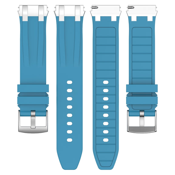 For Xiaomi Watch S1 Active 22mm Quick Release Silver Buckle Royal Silicone Watch Band(Sea Blue)