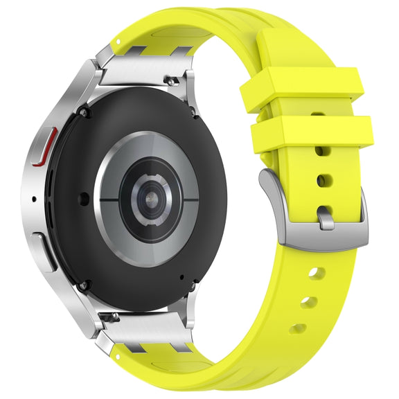 For Xiaomi Watch S1 22mm Quick Release Silver Buckle Royal Silicone Watch Band(Vital Yellow)