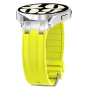 For Xiaomi Watch S1 22mm Quick Release Silver Buckle Royal Silicone Watch Band(Vital Yellow)
