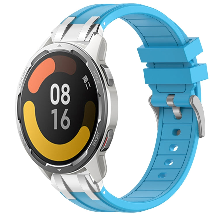 For Xiaomi Watch Color 2 22mm Quick Release Silver Buckle Royal Silicone Watch Band(Sky Blue) - free shipping - PMC TechLife - Order now!
