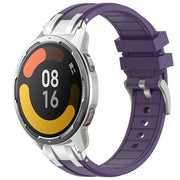 For Xiaomi Watch Color 2 22mm Quick Release Silver Buckle Royal Silicone Watch Band(Purple)