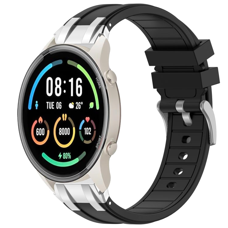 For Xiaomi Watch Sport 22mm Quick Release Silver Buckle Royal Silicone Watch Band(Black) - free shipping - PMC TechLife - Order now!