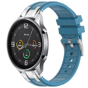 For Xiaomi Watch Color 22mm Quick Release Silver Buckle Royal Silicone Watch Band(Sea Blue)