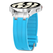 For Xiaomi Watch Color 22mm Quick Release Silver Buckle Royal Silicone Watch Band(Sky Blue)