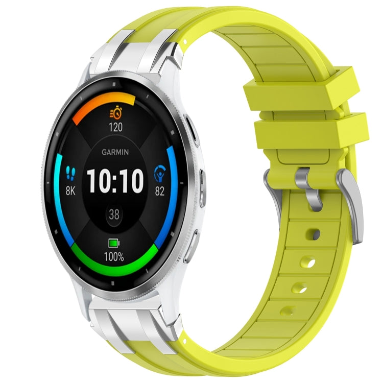 For Garmin Venu 3 22mm Quick Release Silver Buckle Royal Silicone Watch Band(Vital Yellow) - free shipping - PMC TechLife - Order now!