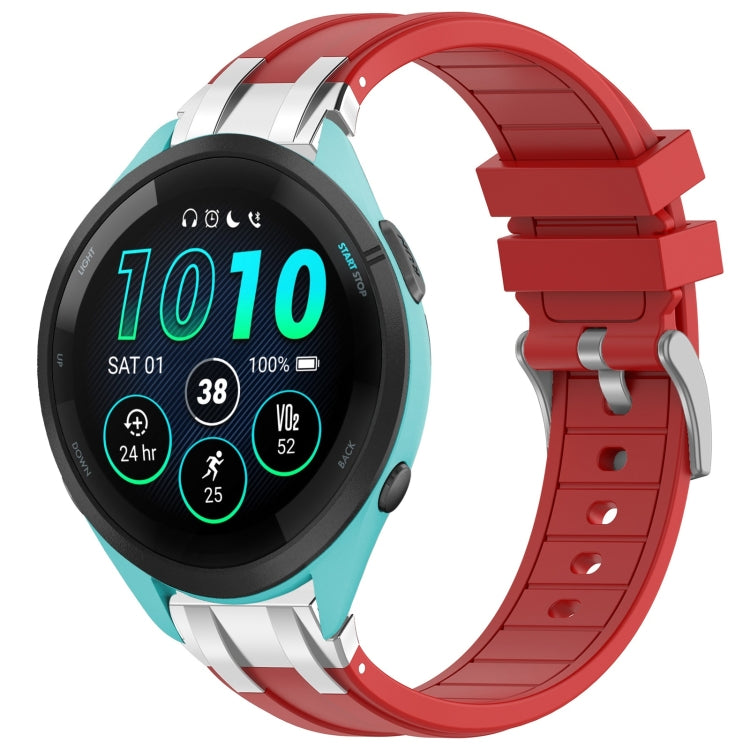 For Garmin Forerunner 265 22mm Quick Release Silver Buckle Royal Silicone Watch Band(Red) - free shipping - PMC TechLife - Order now!