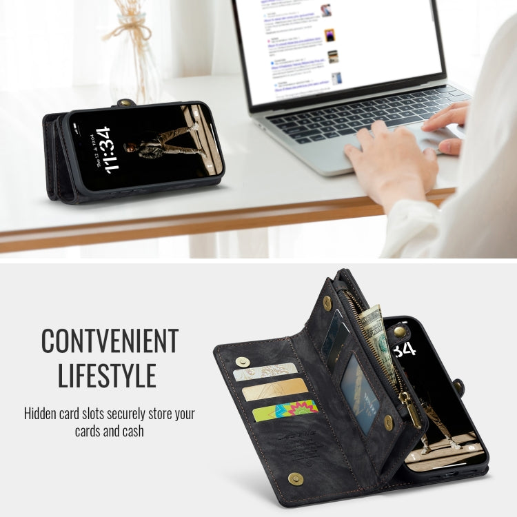 For iPhone 16 Pro CaseMe 008 Detachable Multifunctional Leather Phone Case(Black)