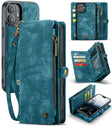 For iPhone 16 CaseMe 008 Detachable Multifunctional Leather Phone Case(Blue) - iPhone 16 Cases by CaseMe | Online Shopping South Africa | PMC TechLife | Buy Now Pay Later Mobicred