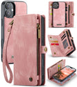 For iPhone 16 CaseMe 008 Detachable Multifunctional Leather Phone Case(Pink) - iPhone 16 Cases by CaseMe | Online Shopping South Africa | PMC TechLife | Buy Now Pay Later Mobicred