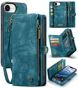 For iPhone 16e CaseMe 008 Detachable Multifunctional Leather Phone Case(Blue) - free shipping - PMC TechLife - Order now!