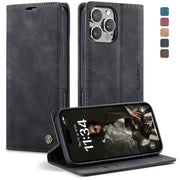 For iPhone 16 Pro Max CaseMe 013 Multifunctional Horizontal Flip Leather Phone Case(Black)
