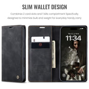 For iPhone 16 Plus CaseMe 013 Multifunctional Horizontal Flip Leather Phone Case(Black)