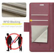 For iPhone 16 Pro Max CaseMe 023 Butterfly Buckle Litchi Texture RFID Anti-theft Leather Phone Case(Red)
