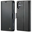 For iPhone 16 CaseMe 023 Butterfly Buckle Litchi Texture RFID Anti-theft Leather Phone Case(Black) - free shipping - PMC Jewellery - Order now!