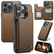 For iPhone 16 Pro Max CaseMe C22 Card Slots Holder RFID Anti-theft Phone Case(Brown) - iPhone 16 Pro Max Cases by CaseMe | Online Shopping South Africa | PMC TechLife | Buy Now Pay Later Mobicred
