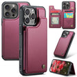 For iPhone 16 Pro Max CaseMe C22 Card Slots Holder RFID Anti-theft Phone Case(Red) - free shipping - PMC TechLife - Order now!