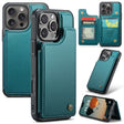 For iPhone 16 Pro CaseMe C22 Card Slots Holder RFID Anti-theft Phone Case(Green) - free shipping - PMC TechLife - Order now!