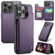 For iPhone 16 Pro CaseMe C22 Card Slots Holder RFID Anti-theft Phone Case(Purple) - free shipping - PMC TechLife - Order now!