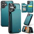 For iPhone 16 CaseMe C22 Card Slots Holder RFID Anti-theft Phone Case(Green) - free shipping - PMC TechLife - Order now!