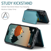 For iPhone 16 CaseMe C22 Card Slots Holder RFID Anti-theft Phone Case(Green)