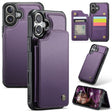 For iPhone 16 Plus CaseMe C22 Card Slots Holder RFID Anti-theft Phone Case(Purple) - iPhone 16 Plus Cases by CaseMe | Online Shopping South Africa | PMC TechLife | Buy Now Pay Later Mobicred