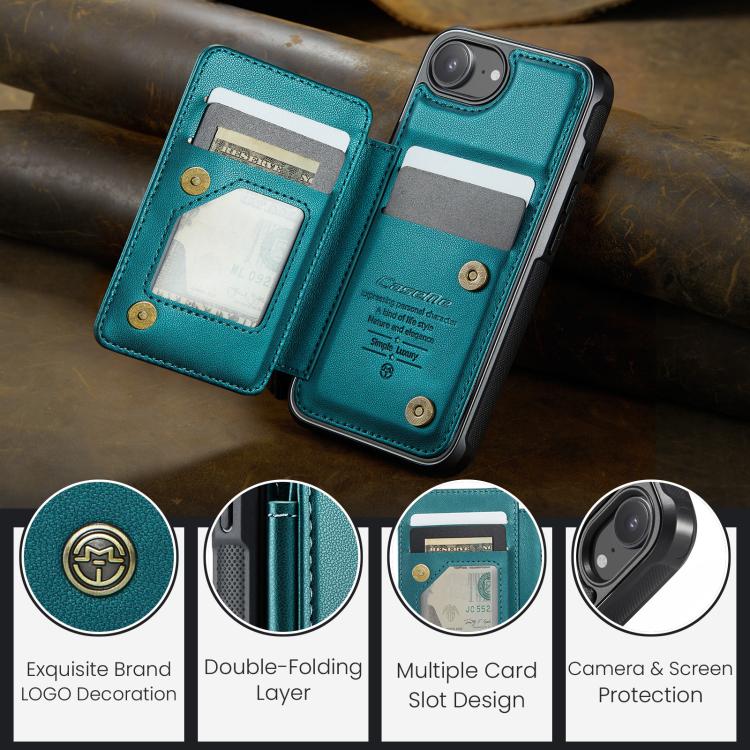 For iPhone 16e CaseMe C22 Card Slots Holder RFID Anti-theft Phone Case(Green) - free shipping - PMc TechLife - Order now!