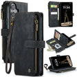 For iPhone 16 Plus CaseMe C30 Card Slots Zipper Wallet Leather Phone Case(Black) - iPhone 16 Plus Cases by CaseMe | Online Shopping South Africa | PMC TechLife | Buy Now Pay Later Mobicred