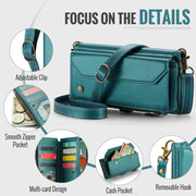 For iPhone 16 Pro Max CaseMe C36 Card Slots Zipper Wallet RFID Anti-theft Leather Phone Case(Blue)