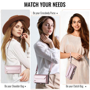For iPhone 16e CaseMe C36 Card Slots Zipper Wallet RFID Anti-theft Leather Phone Case(Pink)