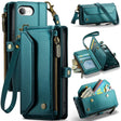 For iPhone 16e CaseMe C36 Card Slots Zipper Wallet RFID Anti-theft Leather Phone Case(Blue) - iPhone 16e Cases by CaseMe | Online Shopping South Africa | PMC TechLife | Buy Now Pay Later Mobicred