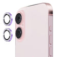 For iPhone 16 / 16 Plus ENKAY AR Anti-reflection Individual Diamond Ring Camera Lens Glass Full Film(Light Purple) - iPhone 16 Plus Tempered Glass by ENKAY | Online Shopping South Africa | PMC TechLife | Buy Now Pay Later Mobicred