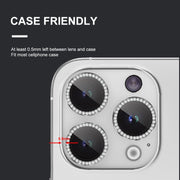 For iPhone 16 / 16 Plus ENKAY AR Anti-reflection Individual Diamond Ring Camera Lens Glass Full Film(Sea Blue)