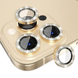 For iPhone 16 Pro / 16 Pro Max ENKAY AR Anti-reflection Individual Diamond Ring Camera Lens Glass Full Film(Golden) - free shipping - PMC TechLife - Order now!