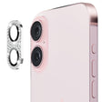 For iPhone 16 / 16 Plus ENKAY Hat-Prince Blink Diamond Camera Lens Aluminium Alloy Tempered Glass Film(Silver) - iPhone 16 Tempered Glass by ENKAY | Online Shopping South Africa | PMC TechLife | Buy Now Pay Later Mobicred