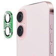 For iPhone 16 / 16 Plus ENKAY Hat-Prince Blink Diamond Camera Lens Aluminium Alloy Tempered Glass Film(Green) - iPhone 16 Tempered Glass by ENKAY | Online Shopping South Africa | PMC TechLife | Buy Now Pay Later Mobicred