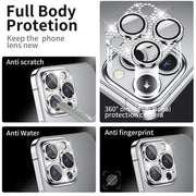 For iPhone 16 / 16 Plus ENKAY Hat-Prince Blink Diamond Camera Lens Aluminium Alloy Tempered Glass Film(Golden)
