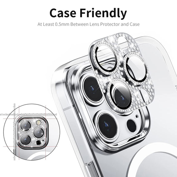 For iPhone 16 / 16 Plus ENKAY Hat-Prince Blink Diamond Camera Lens Aluminium Alloy Tempered Glass Film(Green)