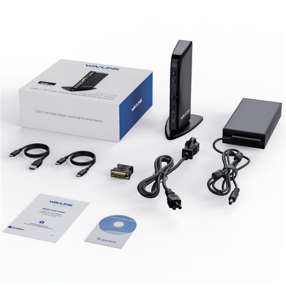 WAVLINK UG39PD1 13 in 1 Type-C Triple Monitors 4K HD Docking Station, Plug:US Plug
