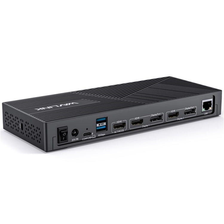 WAVLINK UG69PD25 Pro 100W PD Charging Triple 4K Display Laptop Docking Station, Plug:AU Plug