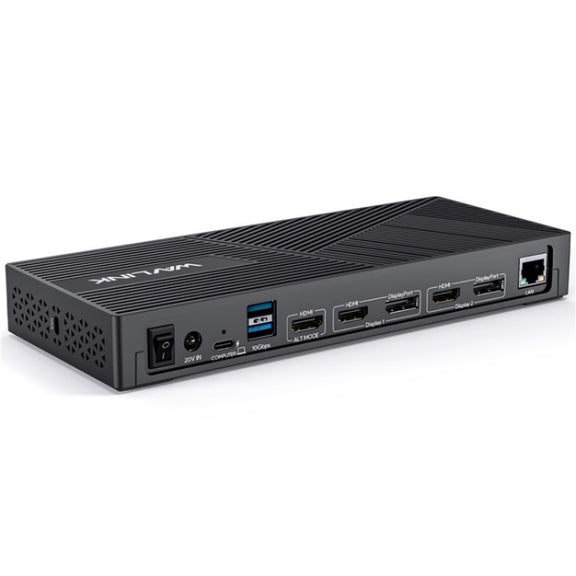 WAVLINK UG69PD25 Pro 100W PD Charging Triple 4K Display Laptop Docking Station, Plug:US Plug