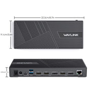 WAVLINK UG69PD25 Pro 100W PD Charging Triple 4K Display Laptop Docking Station, Plug:US Plug