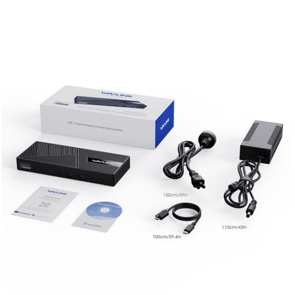 WAVLINK UG69PD25 Pro 100W PD Charging Triple 4K Display Laptop Docking Station, Plug:US Plug