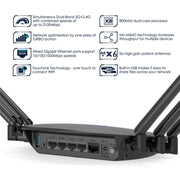 WAVLINK WN531A6 Dual Band Wireless Repeater AC2100 Gigabit Ethernet Port WiFi Router, Plug:EU Plug
