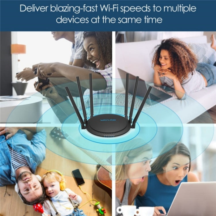 WAVLINK WN531A6 Dual Band Wireless Repeater AC2100 Gigabit Ethernet Port WiFi Router, Plug:UK Plug