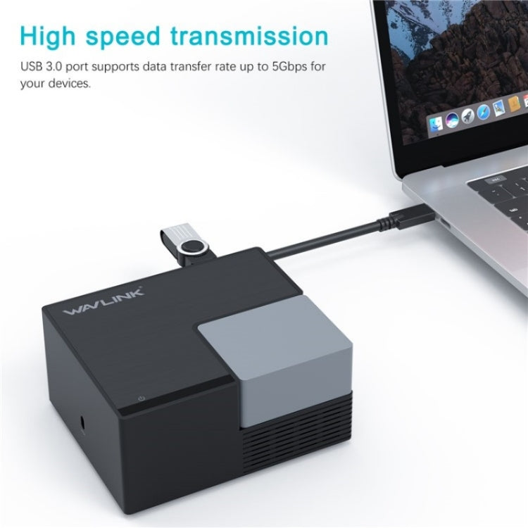 WAVLINK UG76PD2 3.5mm Audio, Gigabit Network Port Dual HD Universal Docking Station(US Plug)
