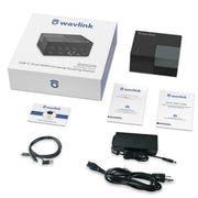 WAVLINK UG76PD2 3.5mm Audio, Gigabit Network Port Dual HD Universal Docking Station(AU Plug)