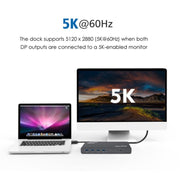 WAVLINK UG69PD6 Dual 4K Laptop Docking Station 5K HD Displaylink 65 / 100W PD Charging, Plug:US Plug